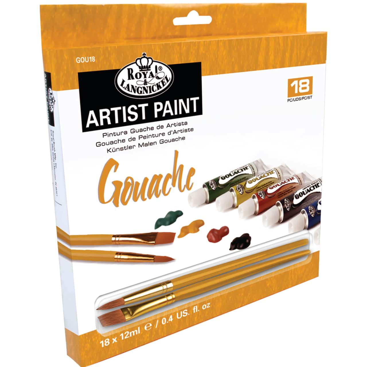 Royal &#x26; Langnickel&#xAE; 18 Color Gouache Artist Paint Set